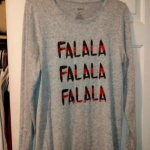 Holiday Graphic " FaLaLa" Brushed Fleece